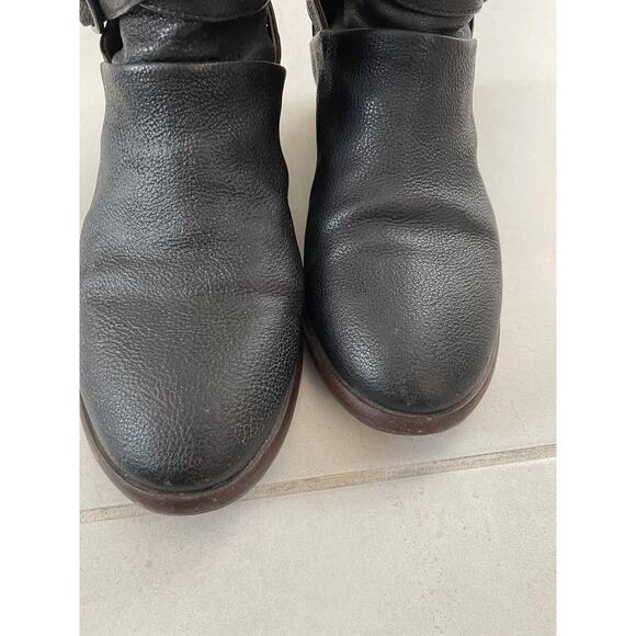 P. Monjo Ankle Boots Strappy Pull On Leather FLAWS - Picture 5 of 12